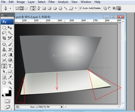 Unusual Christmas Card. Photoshop tutorial